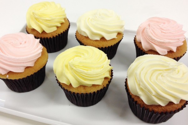 Vanilla Cupcakes with Fudge Icing