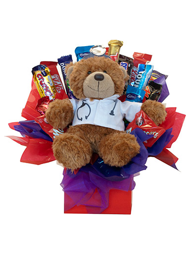 Doctor Bear Chocolate Bouquet