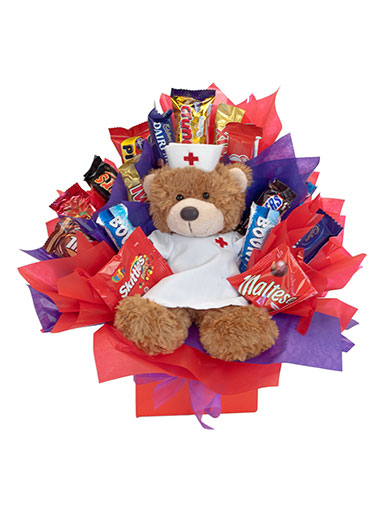 Nurse Bear Chocolate Bouquet