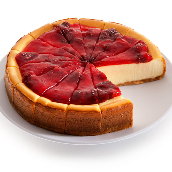 NY Strawberry Topped Cheesecake - 9 Inch